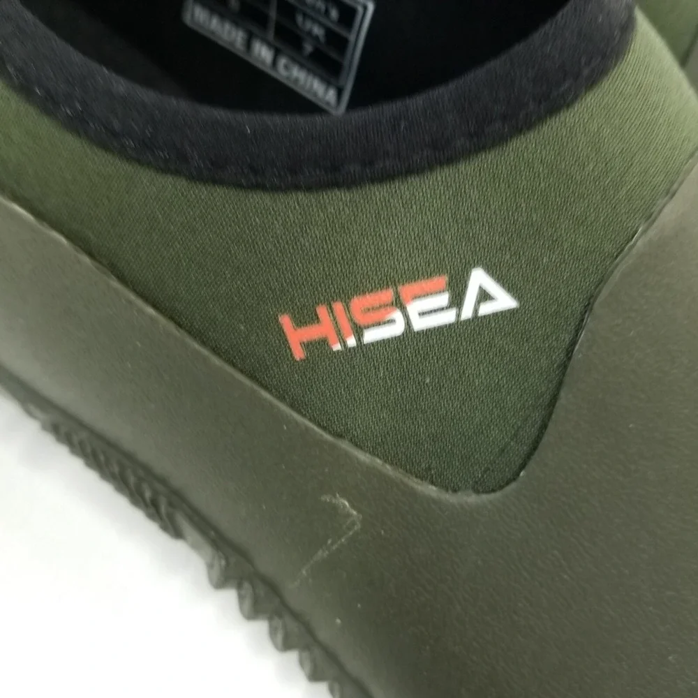 Hisea Shoes Men 8 Green Waterproof Rubber Garden Boating Slip On Dock‎